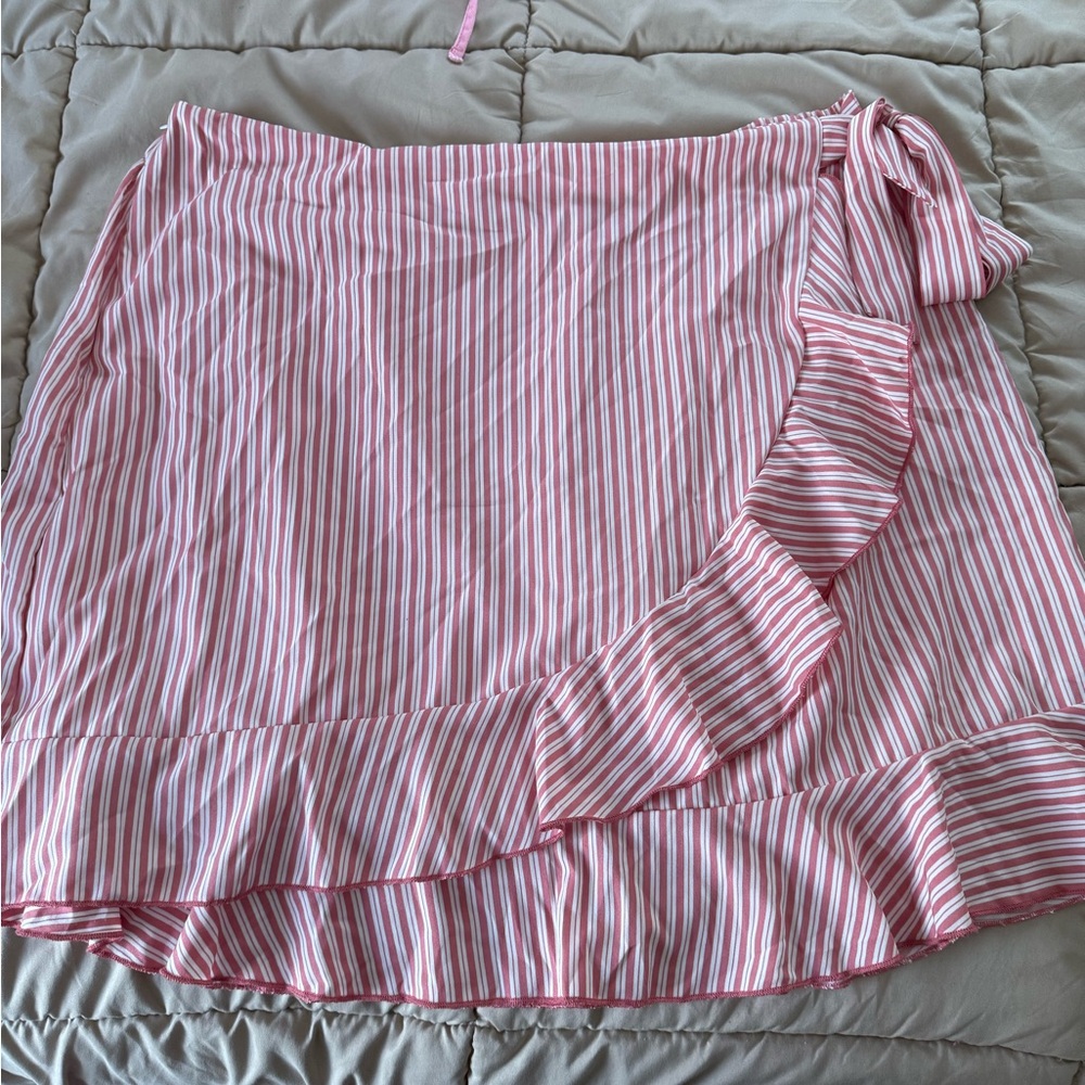 Pink Striped Women's Skirt